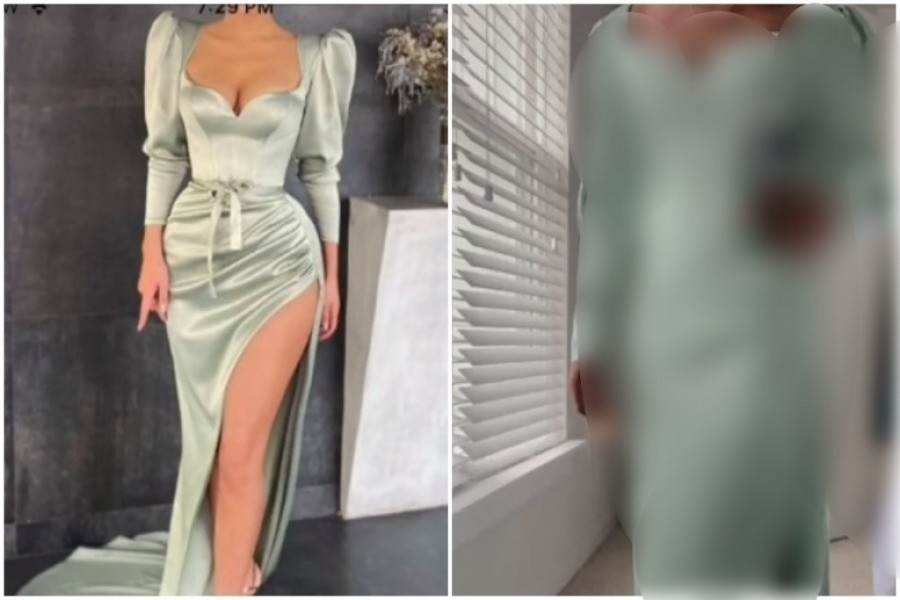 Kupila je SAVRŠENU satensku haljinu preko Interneta i hvalila se NISKOM cenom: Kada je otvorila paket shvatila je zbog čega je bila tako "POVOLJNA"