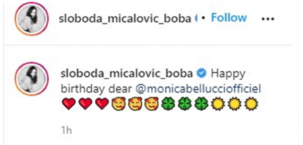 Čestitala MONIKI rođendan na Instagramu: Sloboda je imala posebnu poruku za NAJLEPŠU Italijanku