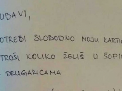 "Ljubavi, upotrebi slobodno moju karticu..." Ovaj Srbin ostavio je poruku svojoj supruzi da TROŠI NJEGOVE PARE, ali se ovome nije nadala!